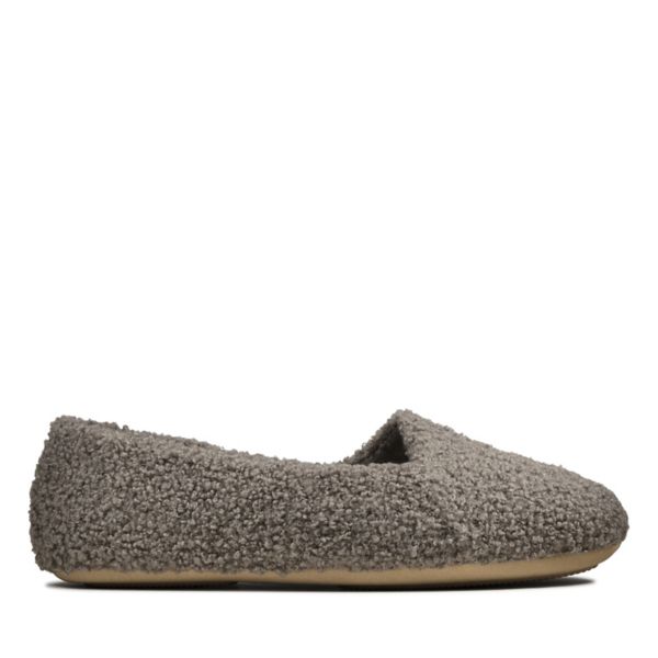 Clarks Womens Cozily Snug Slippers Grey | USA-9723504